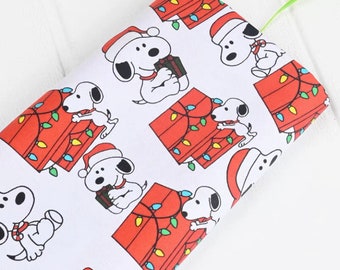 Adorable tissu en coton Snoopy, dessin animé, tissu à coudre d'un demi-mètre