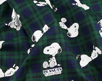 Adorable tissu à coudre oxford en coton, Snoopy, Japon, dessins animés, par demi-mètre