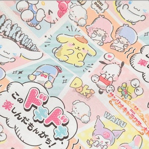 cute cartoon sanrio cotton, diy sewing fabric by half yard