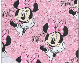 Adorable bande dessinée Minnie en coton, tissu à coudre d'un demi-mètre