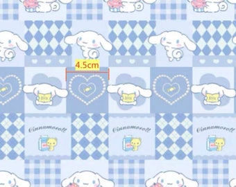 Dessin animé sanrio cannelle en rouleau polyester imperméable, tissu à coudre bricolage