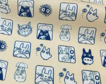 cute cartoon totoro cotton, diy sewing fabric by half yard