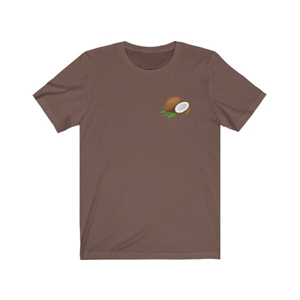 Coconut | Fruits | Coconutty | Brown Shirt | Eat Healthy | Coconut Minimalist Shirt