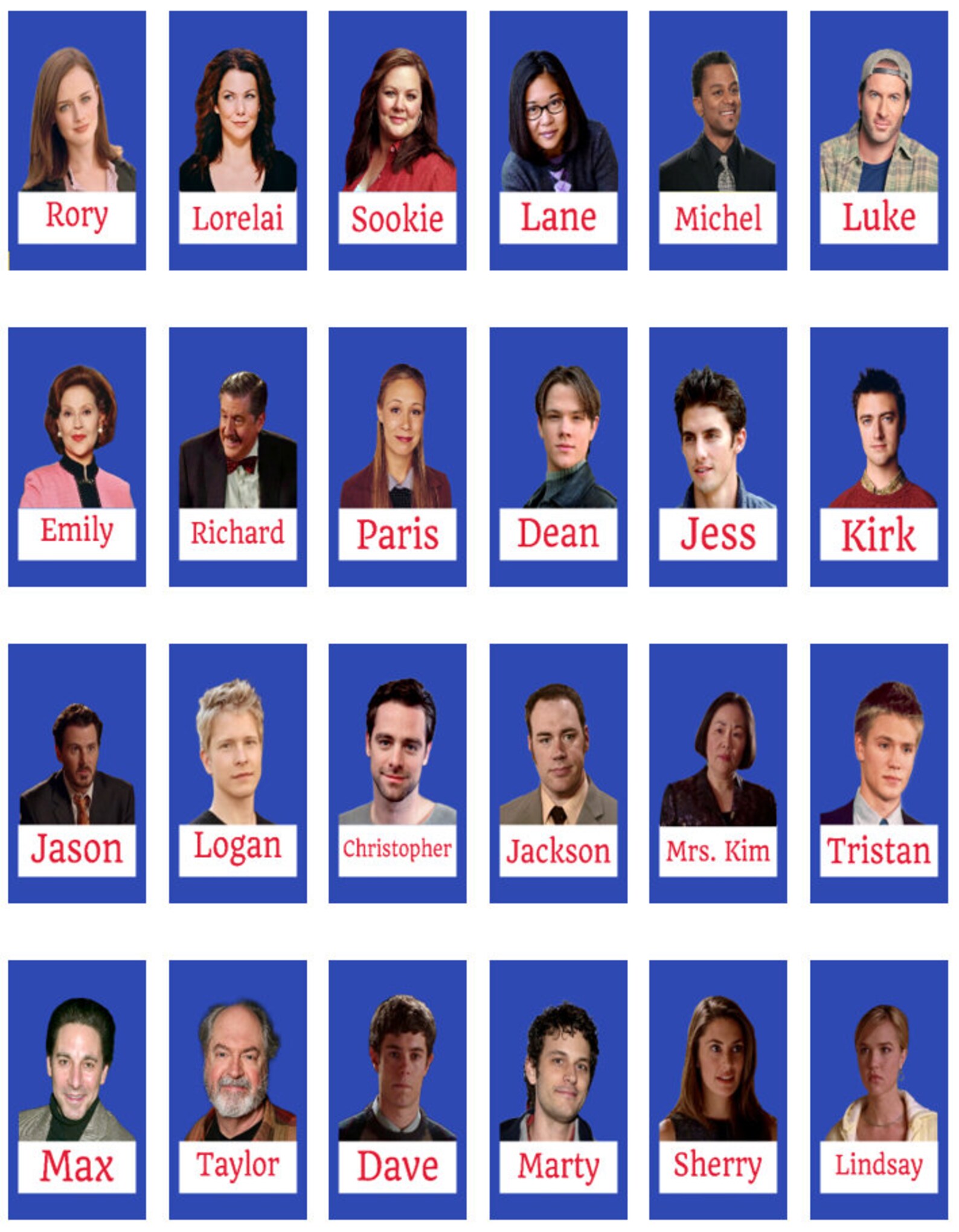 Gilmore Girls Guess Who - Etsy