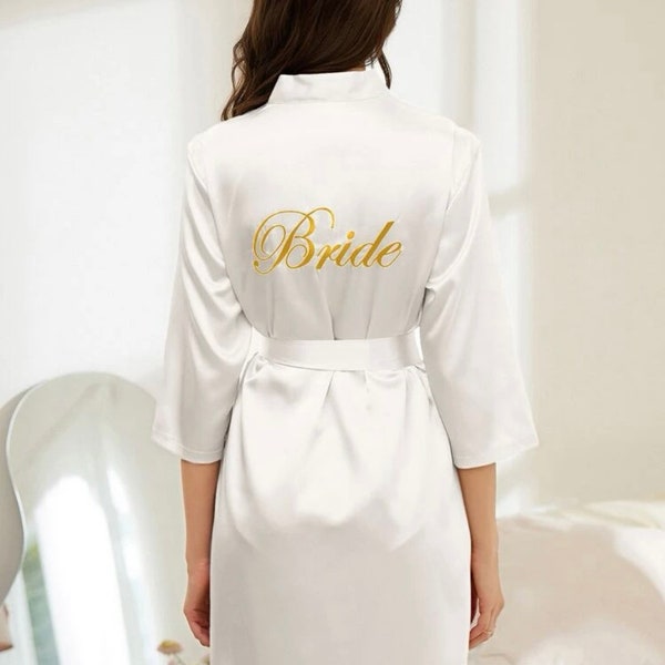 Satin Bathrobe Etsy