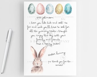 Notes From The Easter Bunny| Personalized Individual Letter| Written Letters From Easter Bunny| Easter Basket Gift| Letter With Envelope