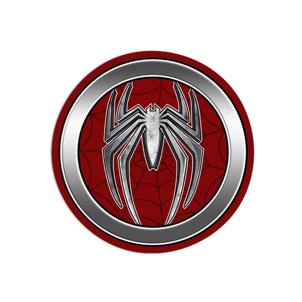 Spiderman Raised Emblem Etsy