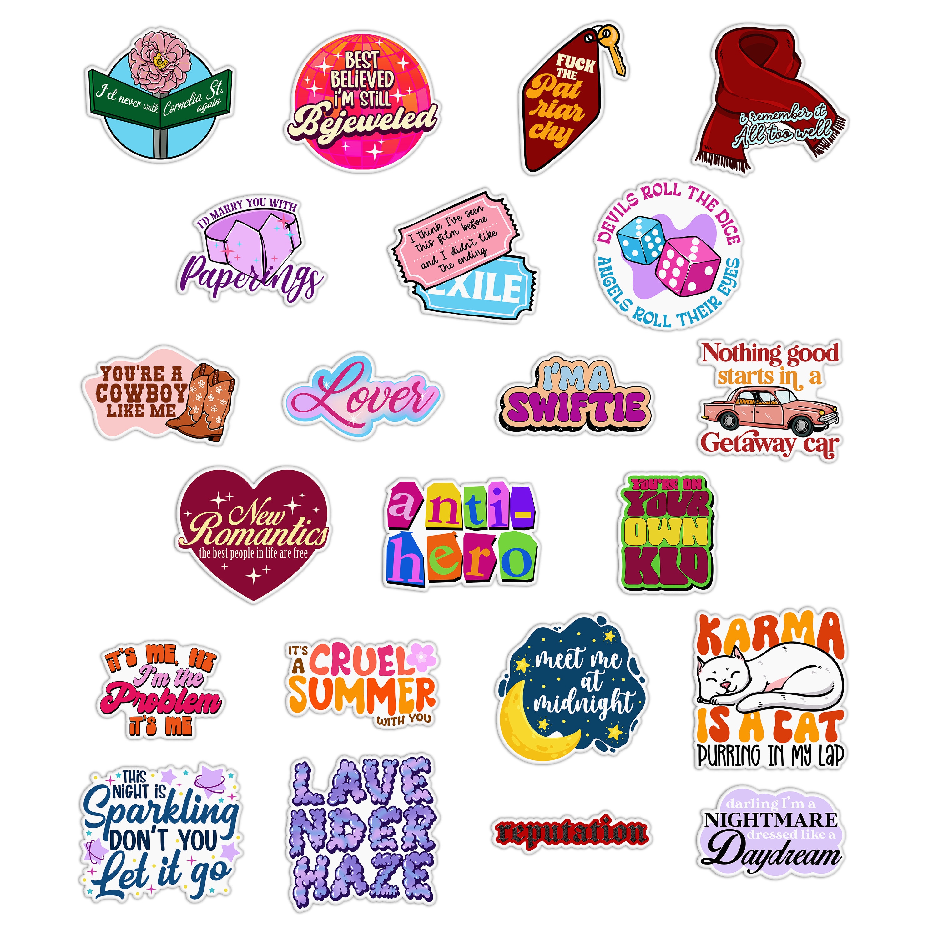 Am i a person or taylor swift lyrics? – bejeweled stickers
