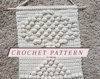 Tree Silhouette Crochet Wall Hanging Pattern, Crochet Home Decor Pattern, Cherry Blossom Crochet Pattern, Tapestry Crochet Pattern