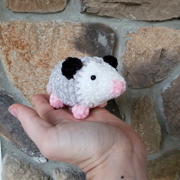 Cute Crochet Possum Amigurumi, Crochet Opossum Amigurumi, Stress Relief Toy, Gifts for Kids, Possum Plushie, Opossum Plushie, Cute Toys