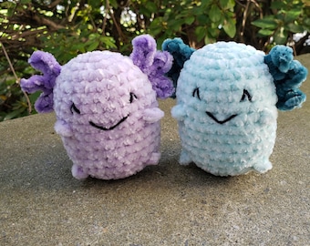Crochet Axolotl Plushie: Chubby Amigurumi Stress Toy, Axolotl Lovers, Axolotl Gift, Unique Crochet Gift, Unique Gift, Cute Crochet Plushie