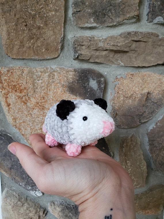 Crochet Possum Amigurumi: Velvet Stress Relief Toy