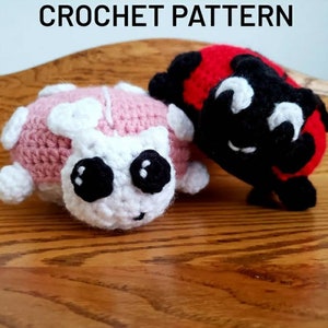 Loveybug Amigurumi Crochet Pattern, Crochet Patterns, Crochet Ladybug Pattern, Amigurumi Ladybug, Heart Crochet Pattern, Beginner Pattern