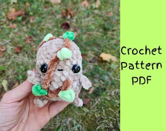 Little Elementals Earth Crochet Pattern, No Sew Amigurumi, No Sew Crochet, Cute Crochet Pattern, Quick Crochet Pattern, Amigurumi Pattern