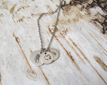 Mom Necklace, Personalized Family Jewelry, Mother and Child, Gift for Her, Foster Parents