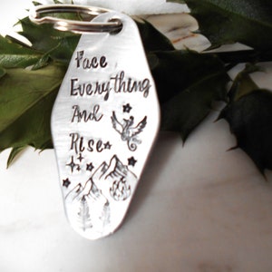 F.E.A.R Keychain, Face Everything and Rise Keychain, Phoenix Rising, Recovery Gift, Choices Keychain, Rise, Rebirth Gift, Spiritual Gift