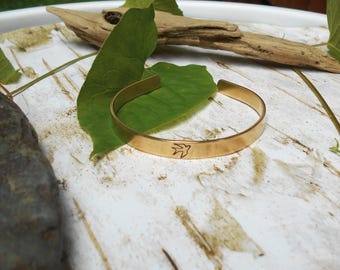 Hand Stamped Sparrow, Cuff Bracelet, Know Your Worth, Custom Metal Jewelry, Bird lover Gift