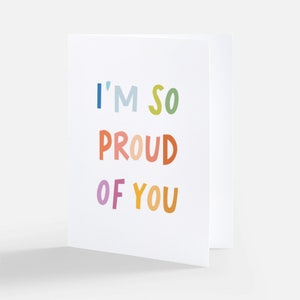 Carte de voeux, carte de félicitations, carte LGBTQIA, carte de fierté, carte de remise des diplômes, fier de vous, carte d'anniversaire, carte de fête, carte vierge