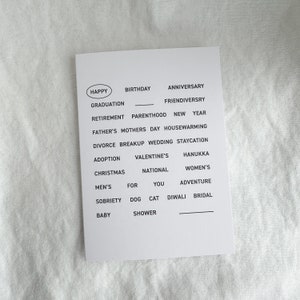 Carte de dernière minute, Carte personnalisable, Carte à usages multiples, Joyeux tout, Carte de voeux unique, Carte de voeux personnalisée, Carte d'anniversaire personnalisée