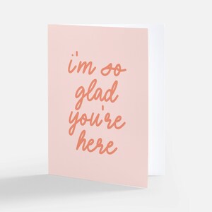 Carte de voeux, Carte d'anniversaire, Carte vierge, Heureux d'être là, Carte positive, Jolie carte, Design de carte, Juste parce que, Carte