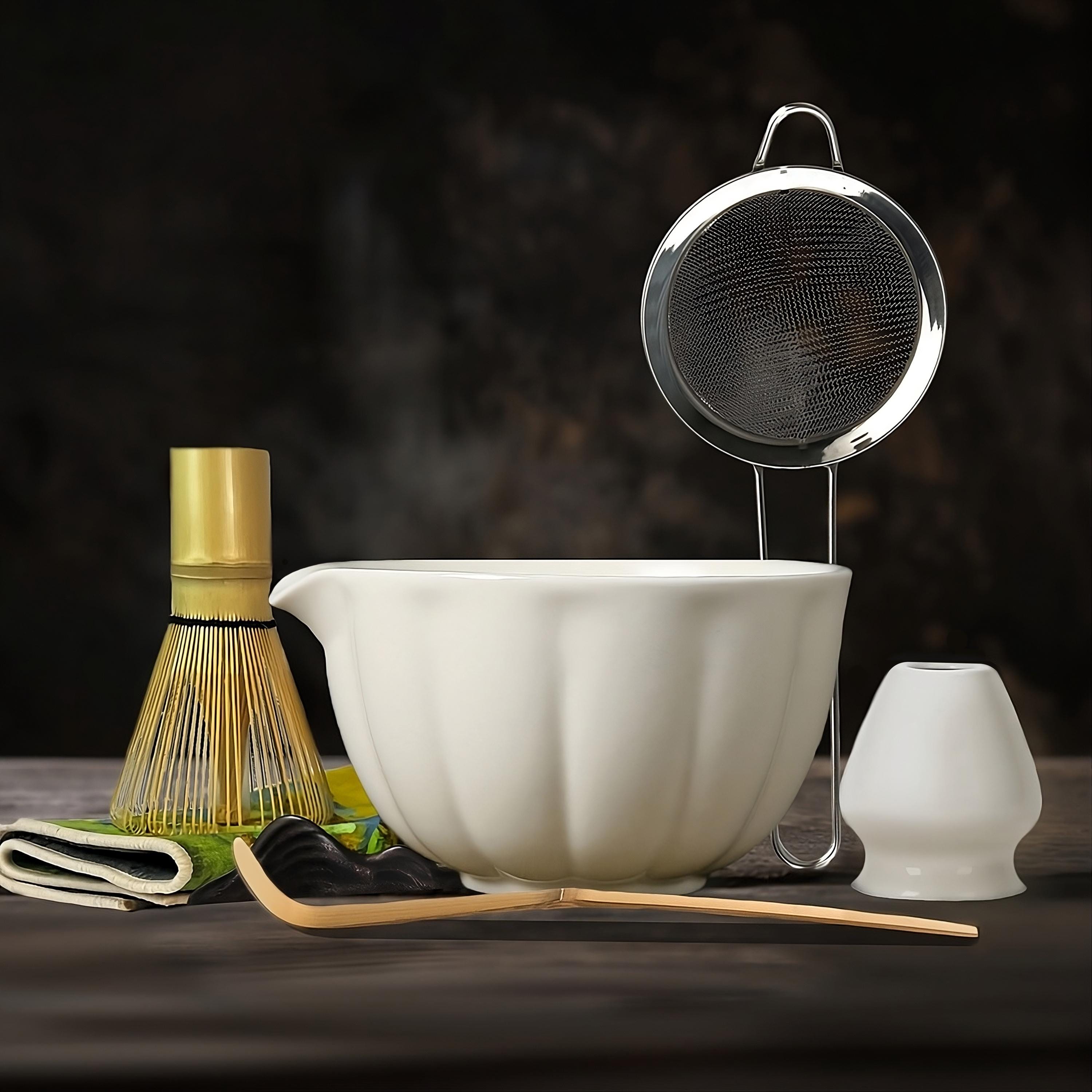 7点抹茶セット：竹製茶筅、茶碗、アクセサリー - ギフト対応