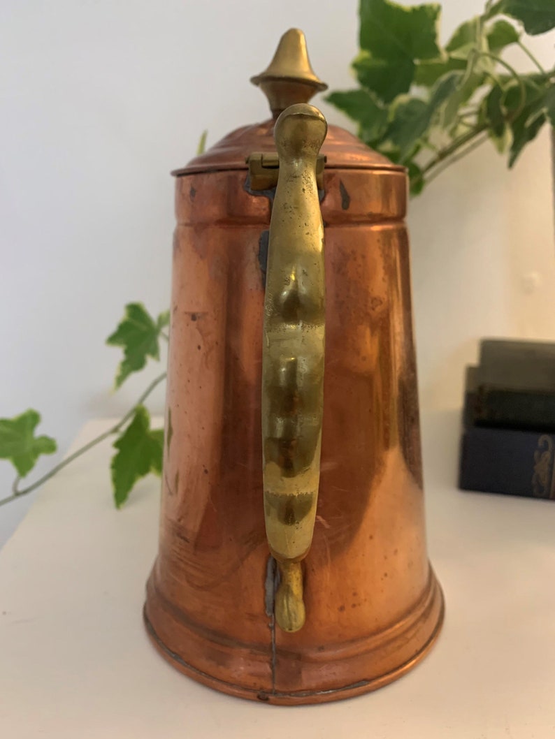 Vintage Copper and Brass Teapot Etsy