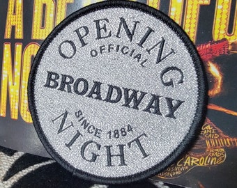 Naszywka z haftem Opening Night Broadway - brokatowa naszywka inspirowana plakatem Broadway Playbill Naklejka Opening Night