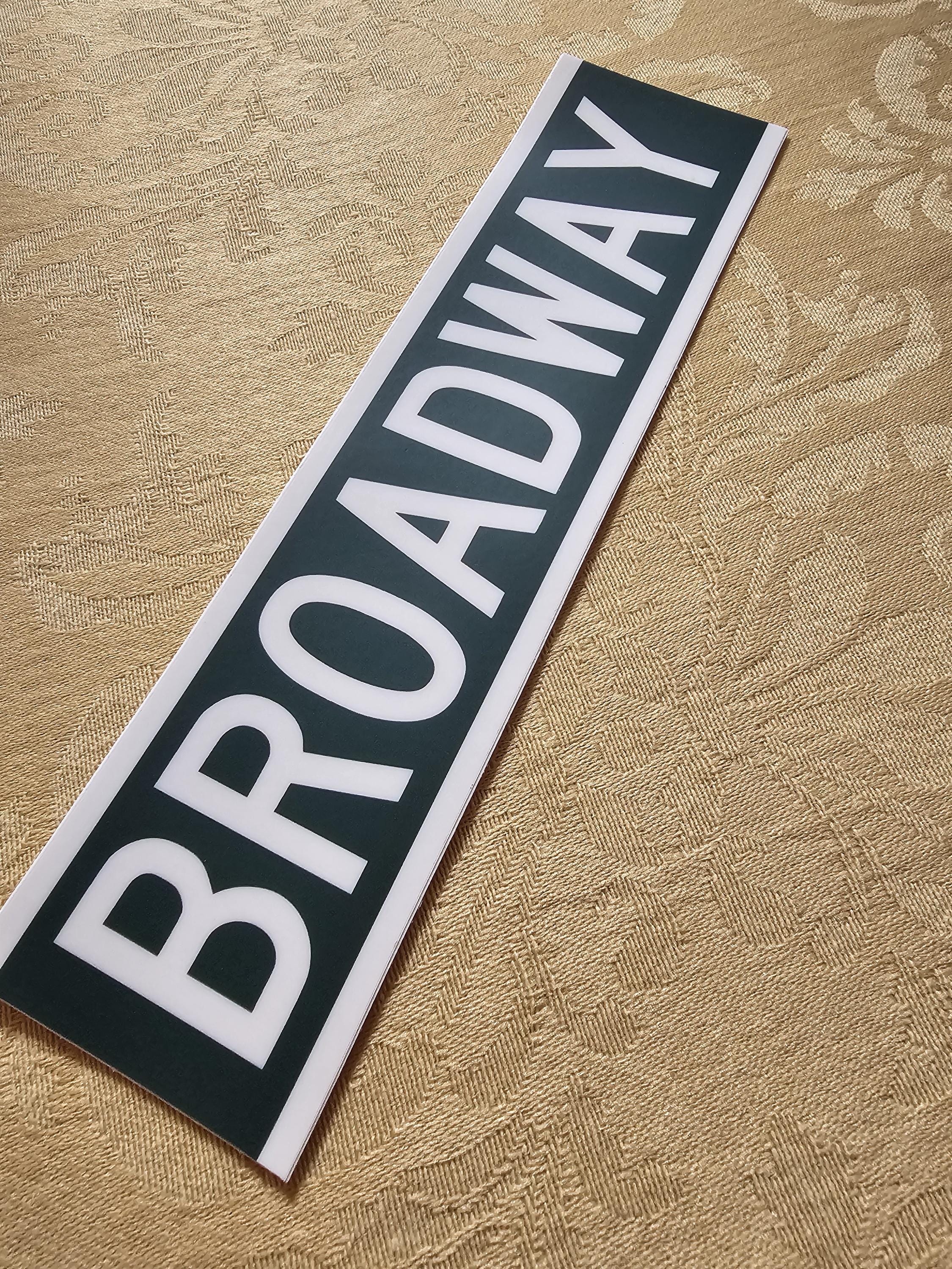 NYC Broadway Street Sign Sticker - Laptop Sticker, Car Decal, Bumper ...