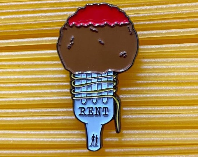 Rent Broadway Musical inspired Enamel Pin - One Pasta with Meatless Balls