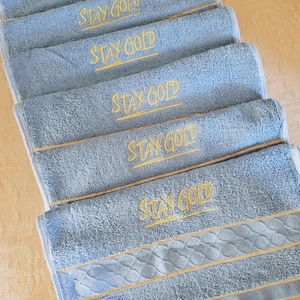 The Outsiders inspired Broadway Musical embroidered towels - STAY GOLD
