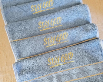 The Outsiders inspired Broadway Musical embroidered towels - STAY GOLD