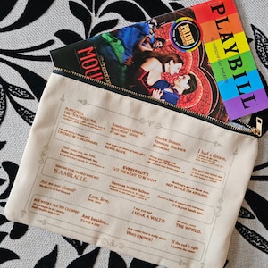Stephen Sondheim Theatre Program Pouch -- Perfect and stylish way to bring your Playbills and Programs Home