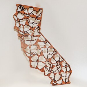 California Poppy Wall Decor | California Wall Decor | Laser Engraved Wall Decor | Nature Wall Decor