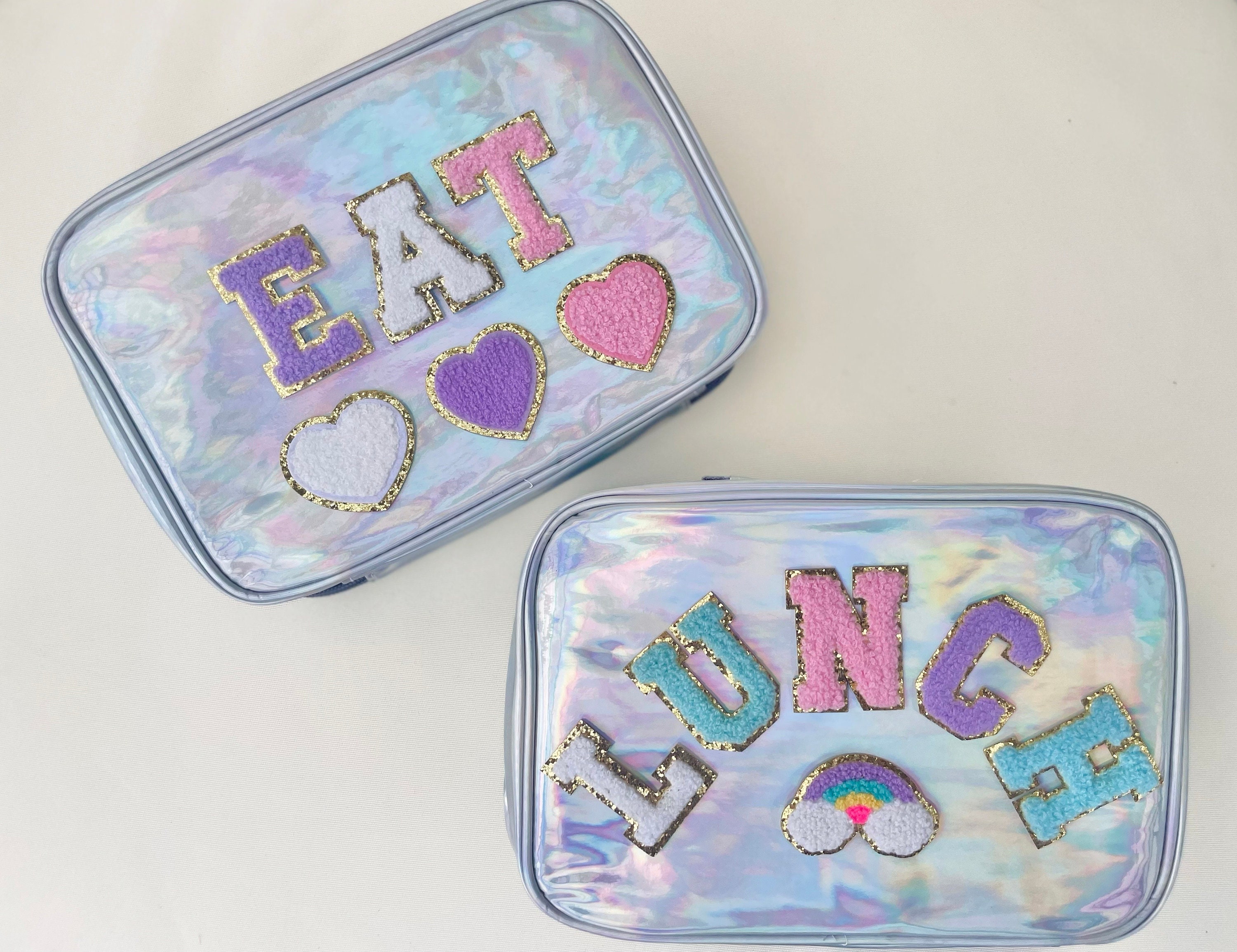 Girls Lunchbox With Patches Holographic Lunch Bag Stoney 