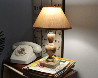 Old table lamp, 1950s Mid-Century Design, Vintage 50's lamp, Mid-Century lamp, Vintage Desk Lamp from the 1950s Brown Color, Vintage gift