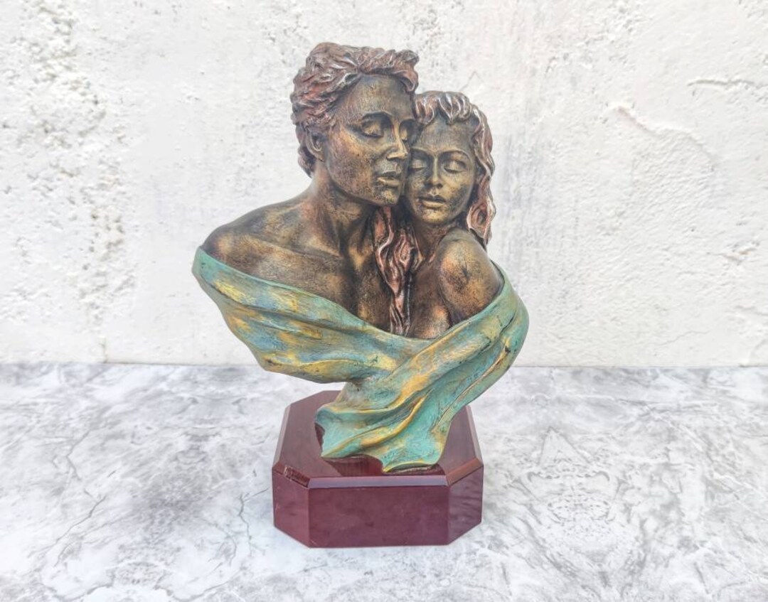 Exquisite Couple Bust Sculptures, Man and Woman Figurine Set, Elegant ...
