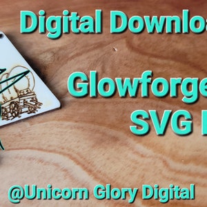 Covered Wagon #39 Engraved Earring Design SVG Digital Download GlowForge Tested