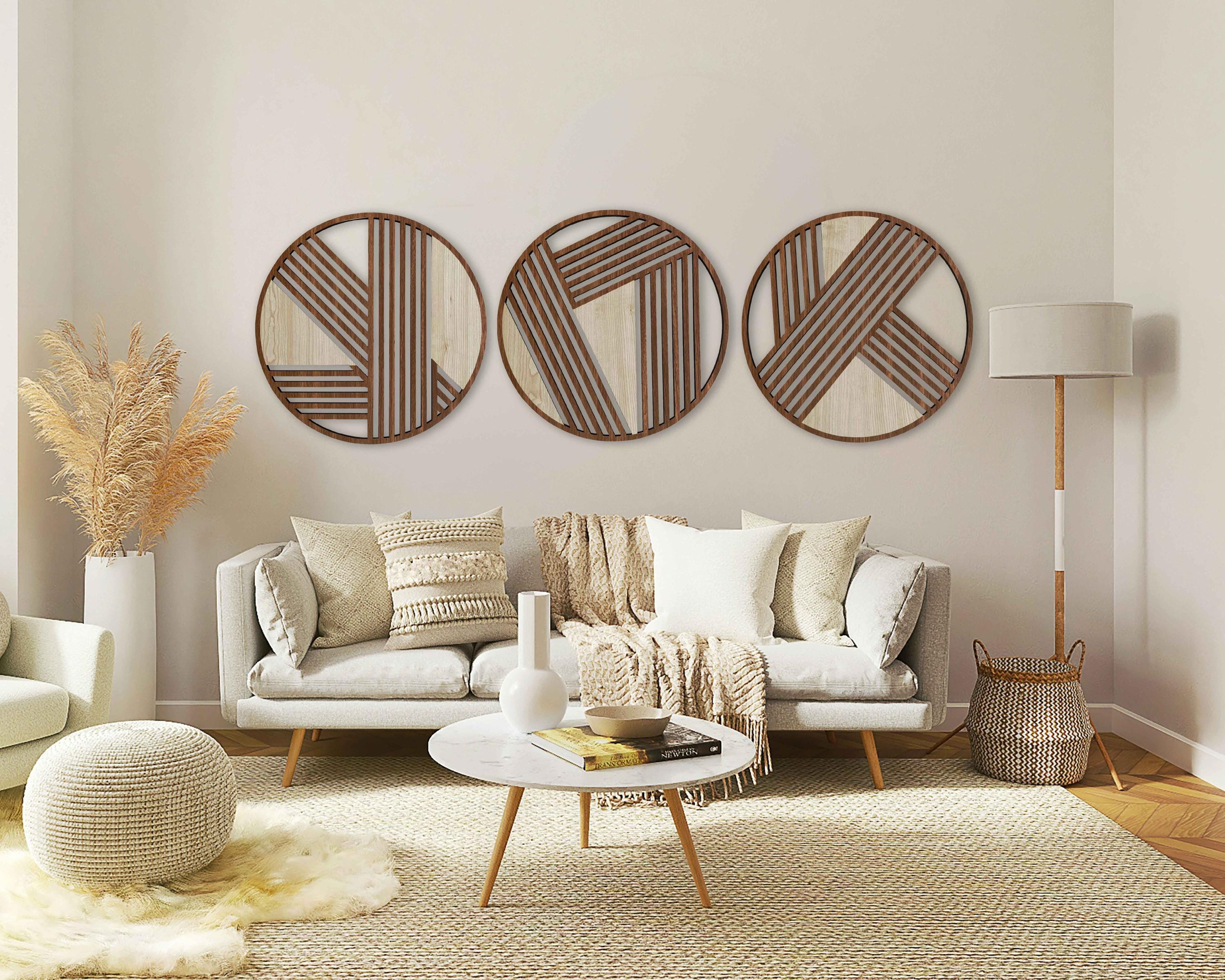 ebenkunst | Decorazione da parete – Archi circolari geometrici