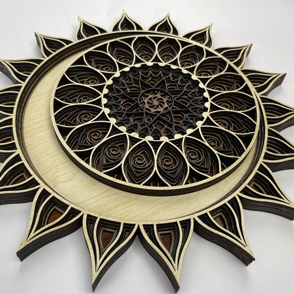Wooden Moon Wall Decor - Etsy