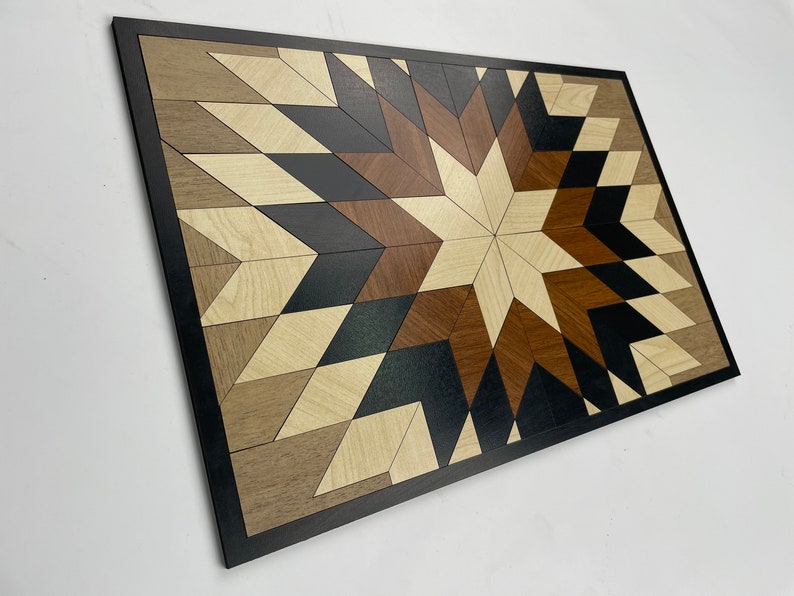 Wood Wall Art Decor Geometric Patterns Wooden Wall Art Etsy