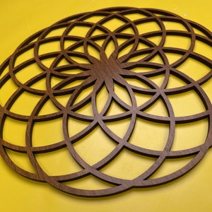 Sacred Geometry Wood Wall Art Decor Mandala Wall Art - Etsy