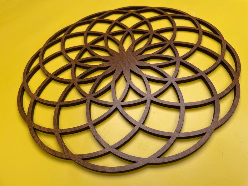 Sacred Geometry Wood Wall Art Decor Mandala Wall Art Etsy