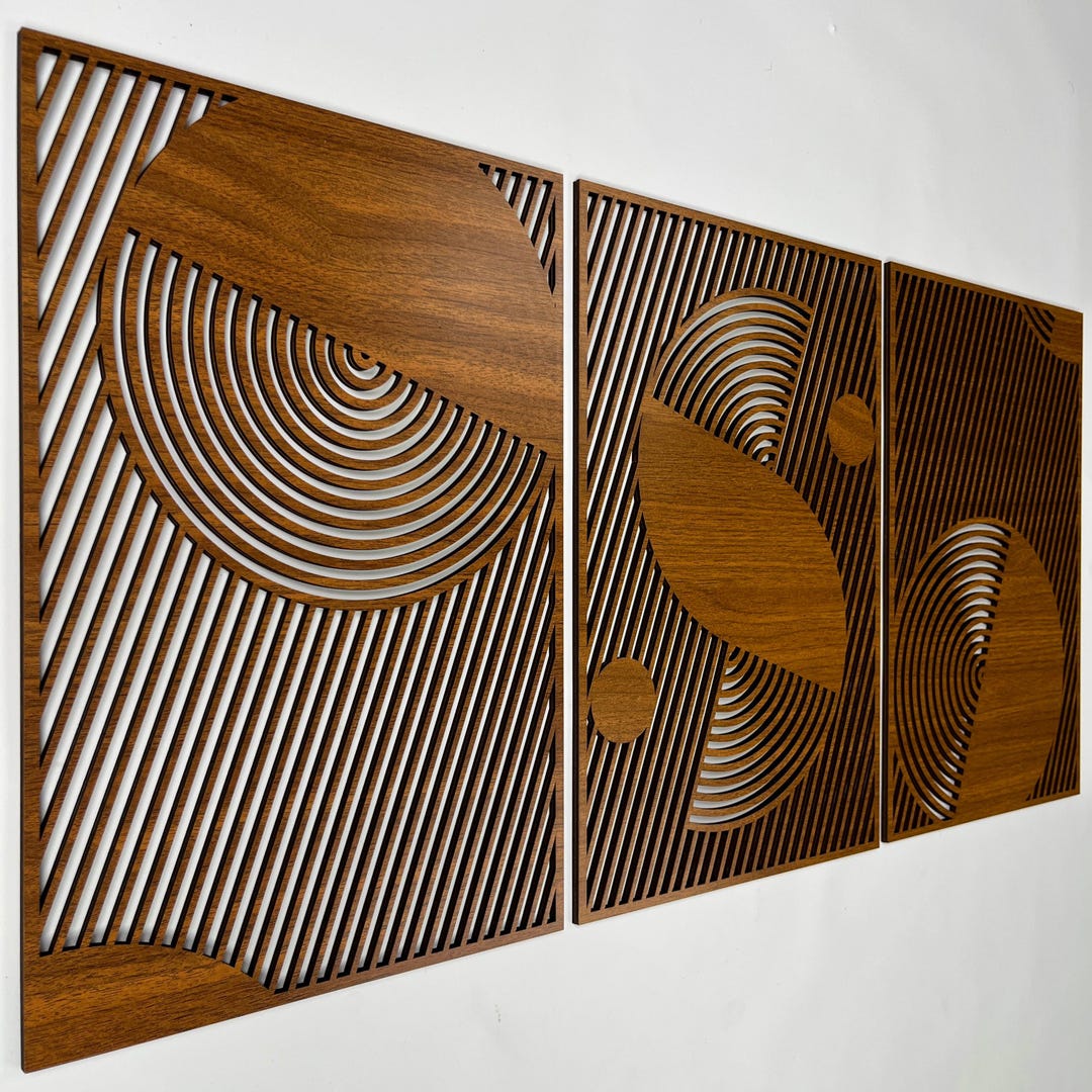 Lot de 3 décorations murales en métal abstraites minimalistes femmes – Art mural moderne à ligne unique pour chambre à coucher, cuisine, salle de bain, salon (noir, élégant