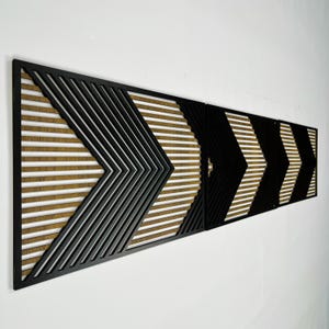 Wood Wall Art Geometric, Boho Home Decor, Unique Geometric Arrows Wooden Wall Art, Modern Abstract Design, Horizontal Rustic Decoration #55