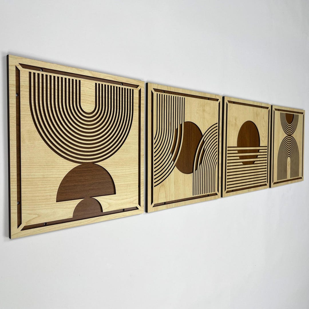 Image showcasing Minimalist Wood Wall Art - Etsy