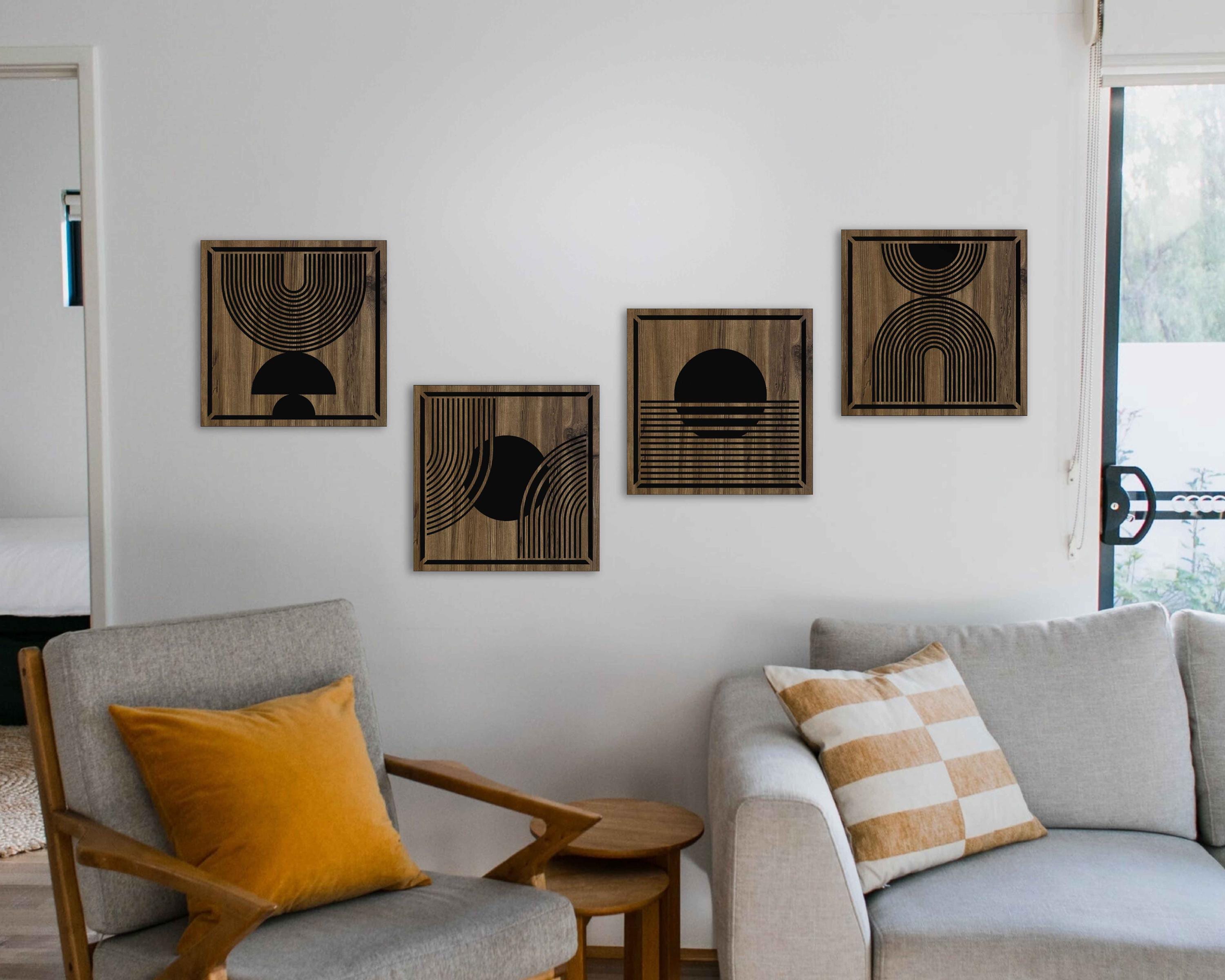 Mid Century Modern Wood Signs, Maximalist Wood Wall Art With Boho Vibes ...