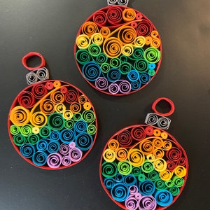 Rainbow Quilled Ornament