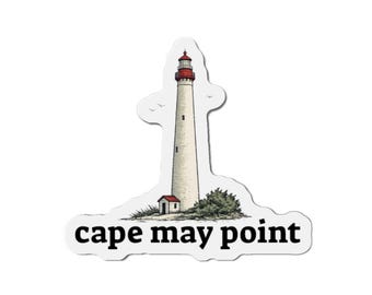 Cape May Point Lighthouse Die-Cut Magnet | Nautical Scenic Magnet