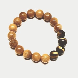 Beaded Bracelet | Handmade | Gemstone Bracelet | Gift for Her | Minimalist | High Quality | Tigers Eye & Yellow Jade