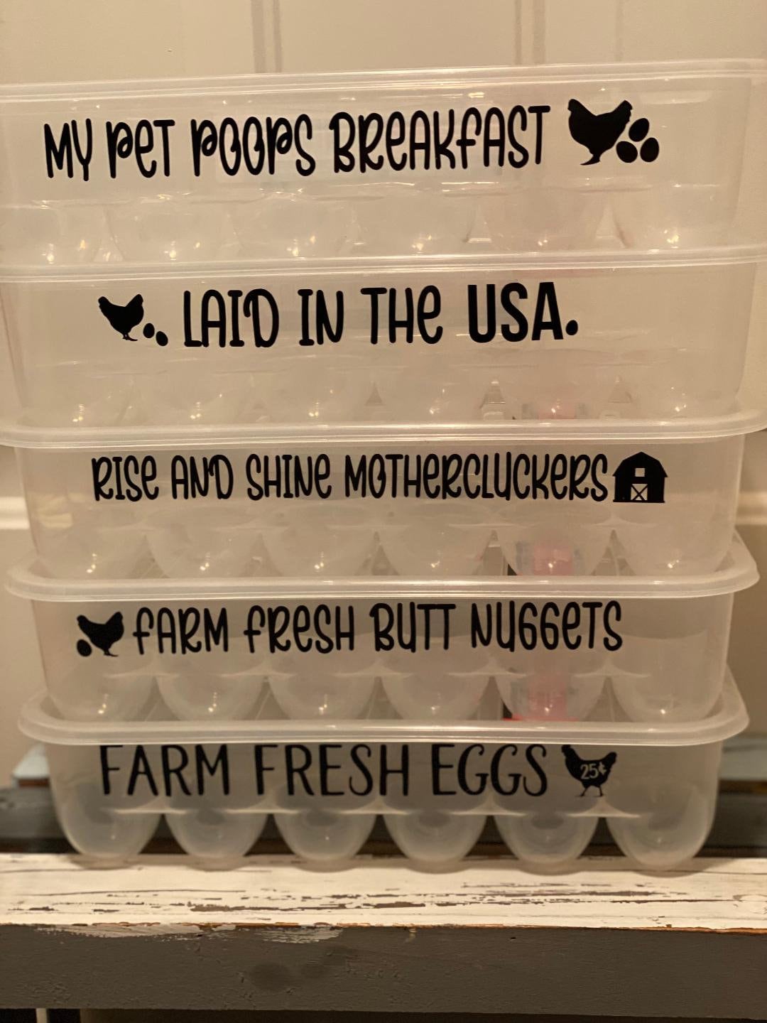 Reusable Egg Cartons With Funny Sayings Etsy